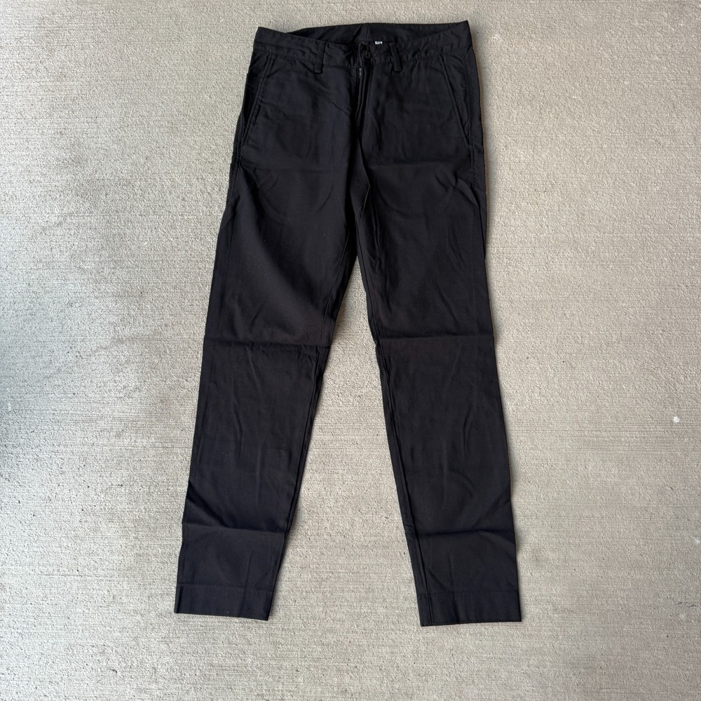 Outlier Mens Strongworks Pants Black Solid Strongtwill Straight Leg Outdoor W30